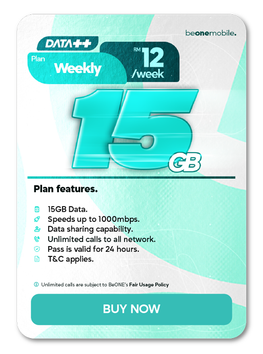 Weekly Plan – 15GB RM12/week